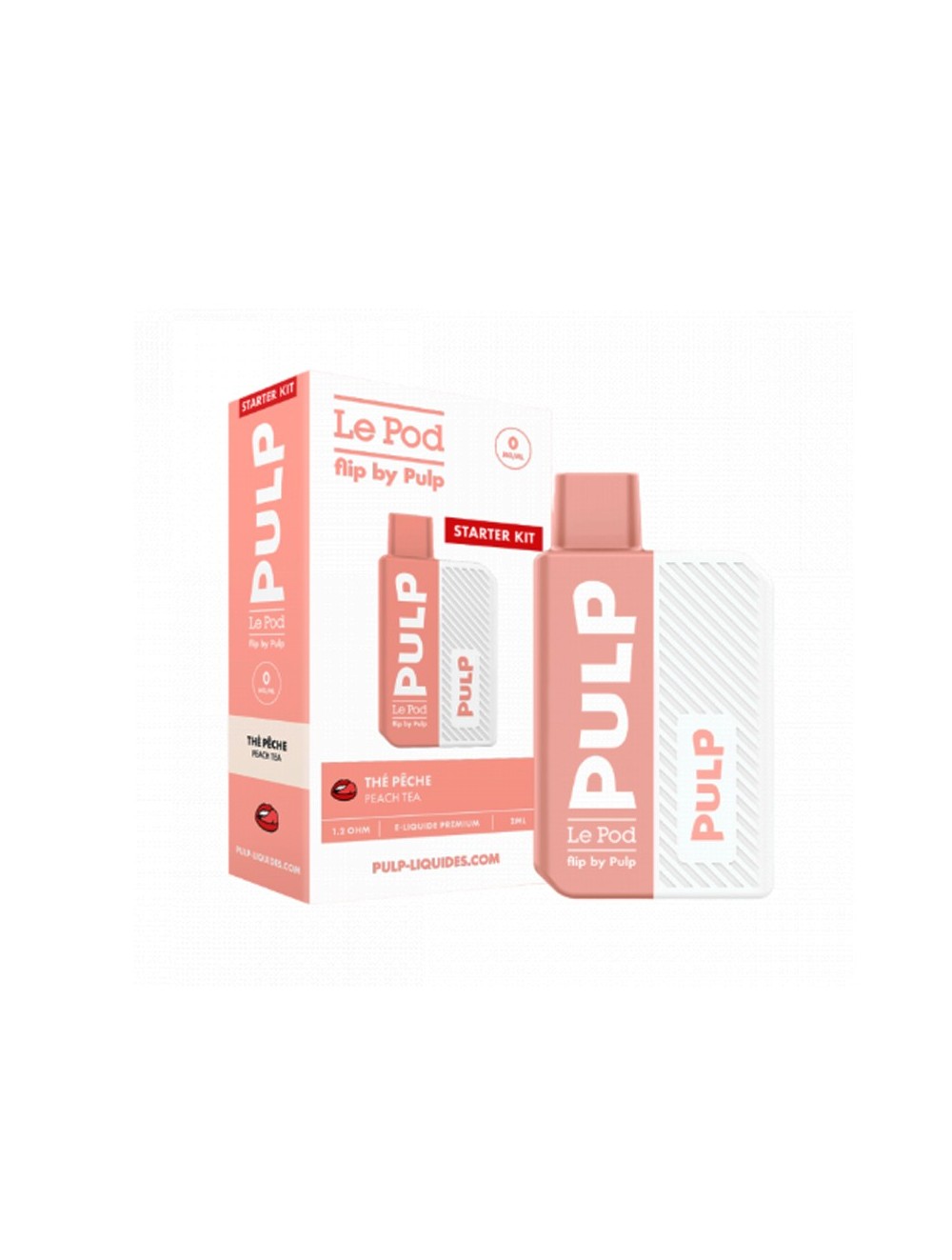 Thé Pêche 2ml 20mg - Starter Kit Pod Flip Pulp