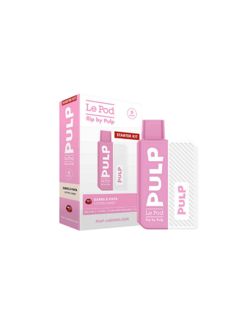 Barbe à Papa 2ml 20mg - Starter Kit Pod Flip Pulp