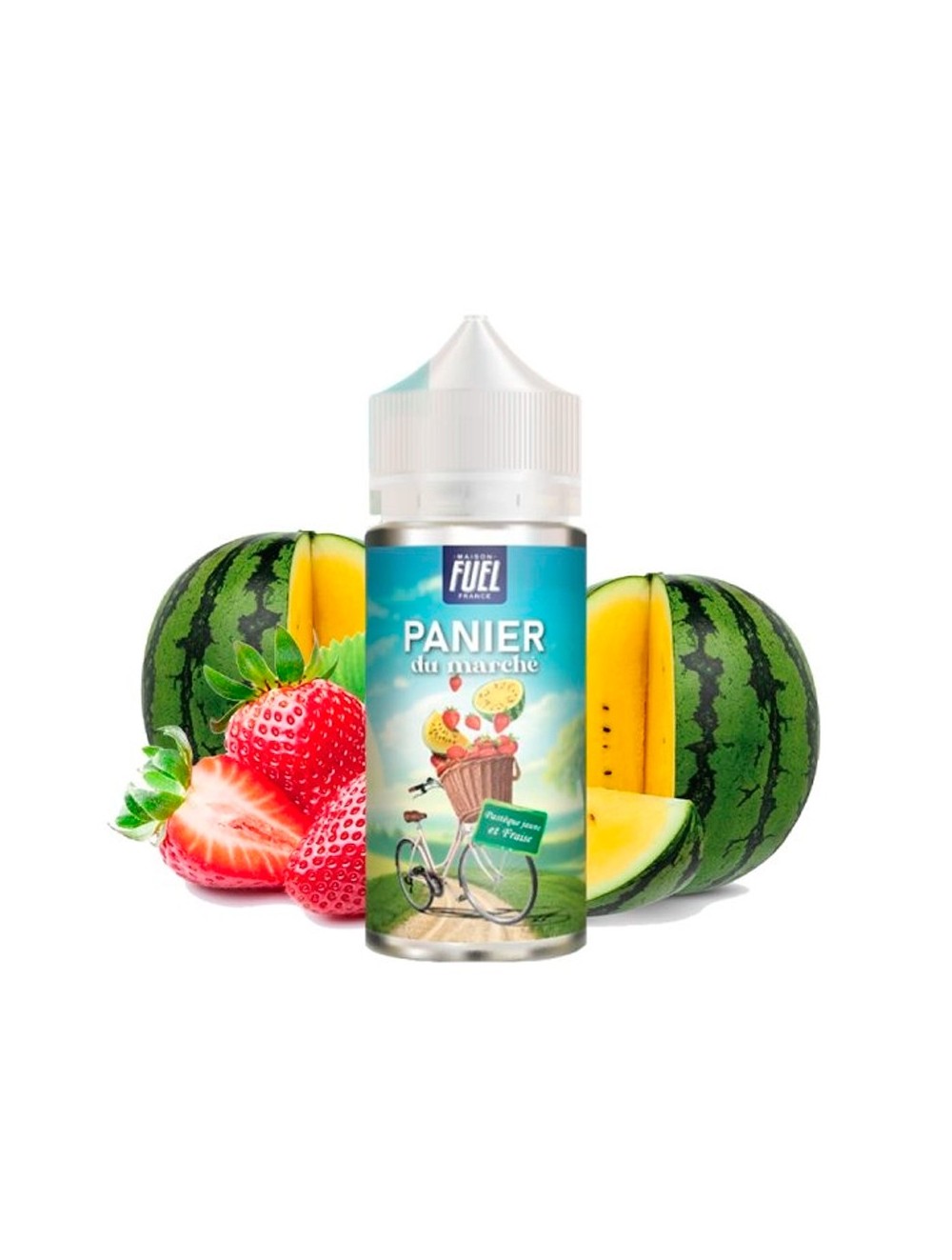 Fraise et Pastèque Jaune 0mg 100ml - Panier Du Marché by Maison Fuel